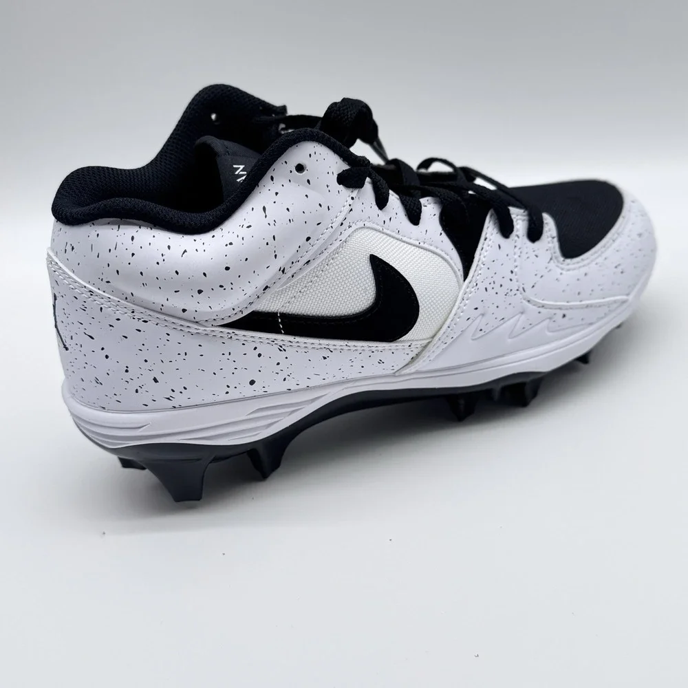 Size 9M - Air Jordan Stadium 90 TD Football Cleat White Black, Molded Cleats